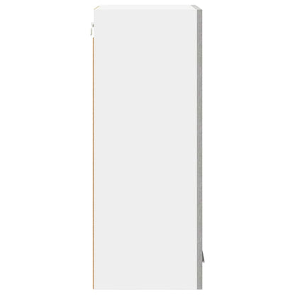 Hangkast Riga Beton Grijs en Wit 40 x 31 x 80 cm Bewerkt hout