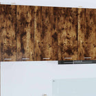 Wall Cabinet Smoked Oak and White 40 x 31 x 80 cm Engineered Wood