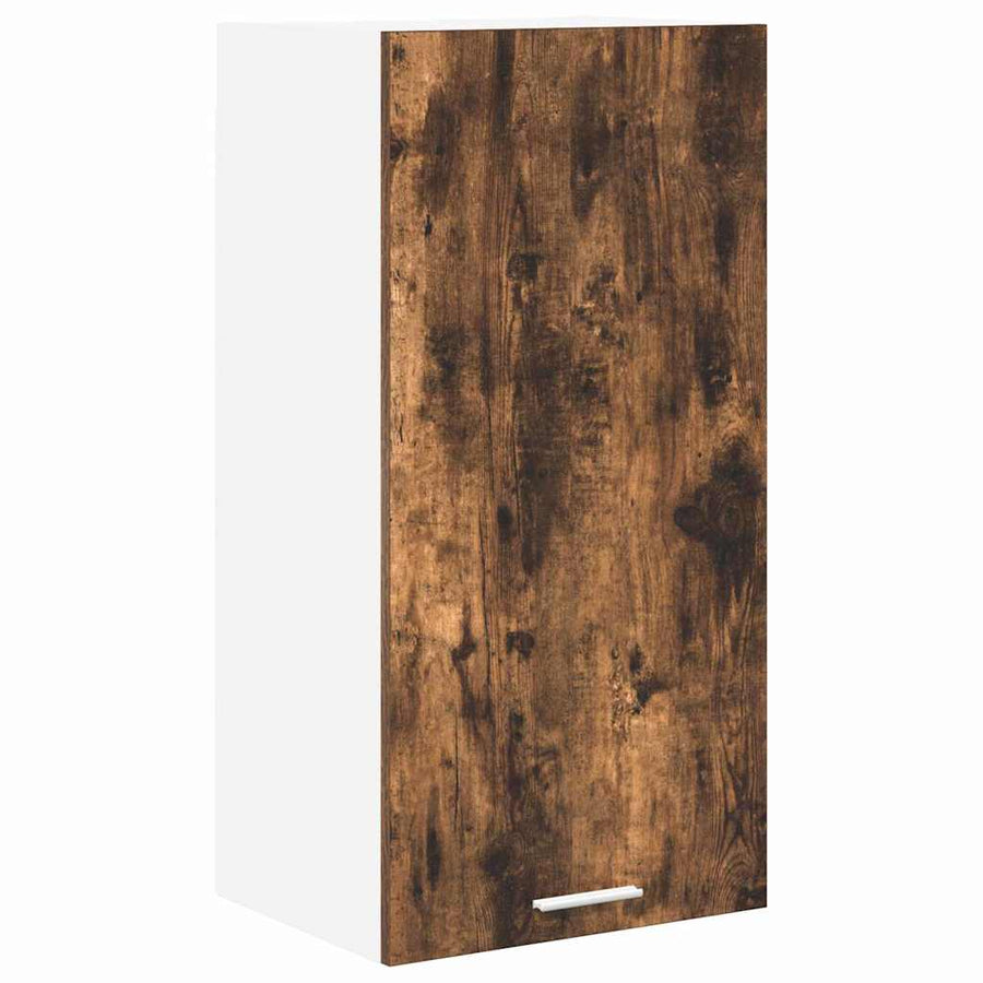 Hangkast Riga Gerookte Eik en Wit 40 x 31 x 80 cm Bewerkt hout