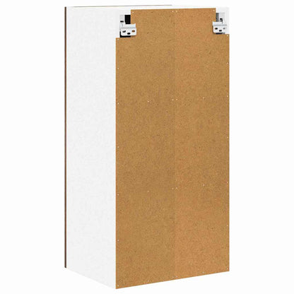 Hangkast Riga Gerookte Eik en Wit 40 x 31 x 80 cm Bewerkt hout