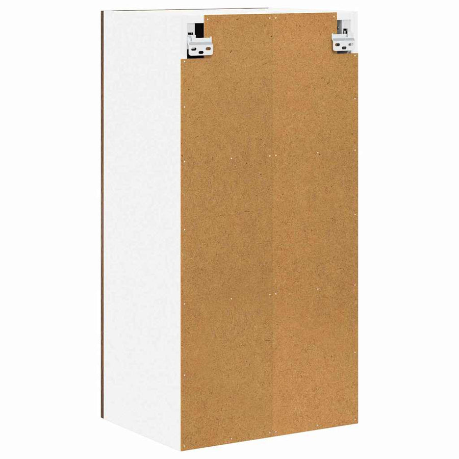 Hangkast Riga Gerookte Eik en Wit 40 x 31 x 80 cm Bewerkt hout