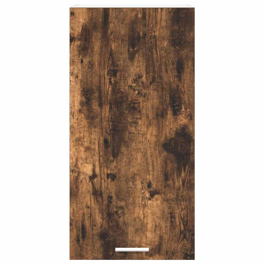 Hangkast Riga Gerookte Eik en Wit 40 x 31 x 80 cm Bewerkt hout