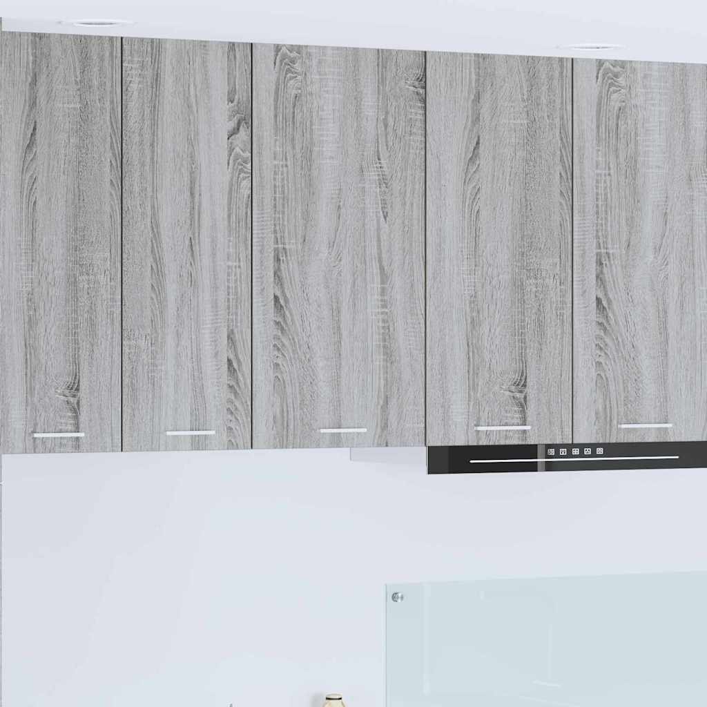 Hangkast Riga Grijs Sonoma en Wit 40 x 31 x 80 cm Bewerkt hout