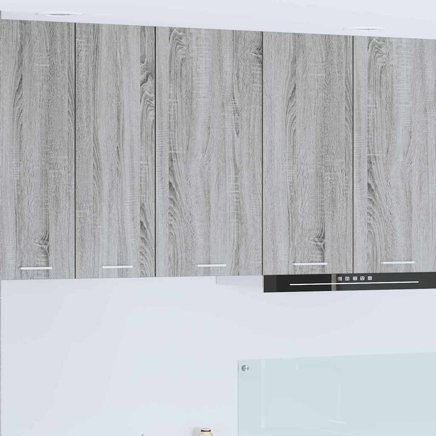 Hangkast Riga Grijs Sonoma en Wit 40 x 31 x 80 cm Bewerkt hout