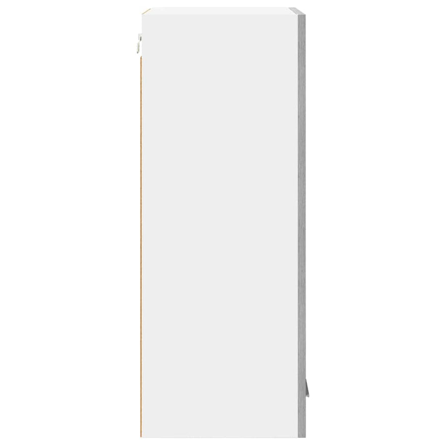 Hangkast Riga Grijs Sonoma en Wit 40 x 31 x 80 cm Bewerkt hout