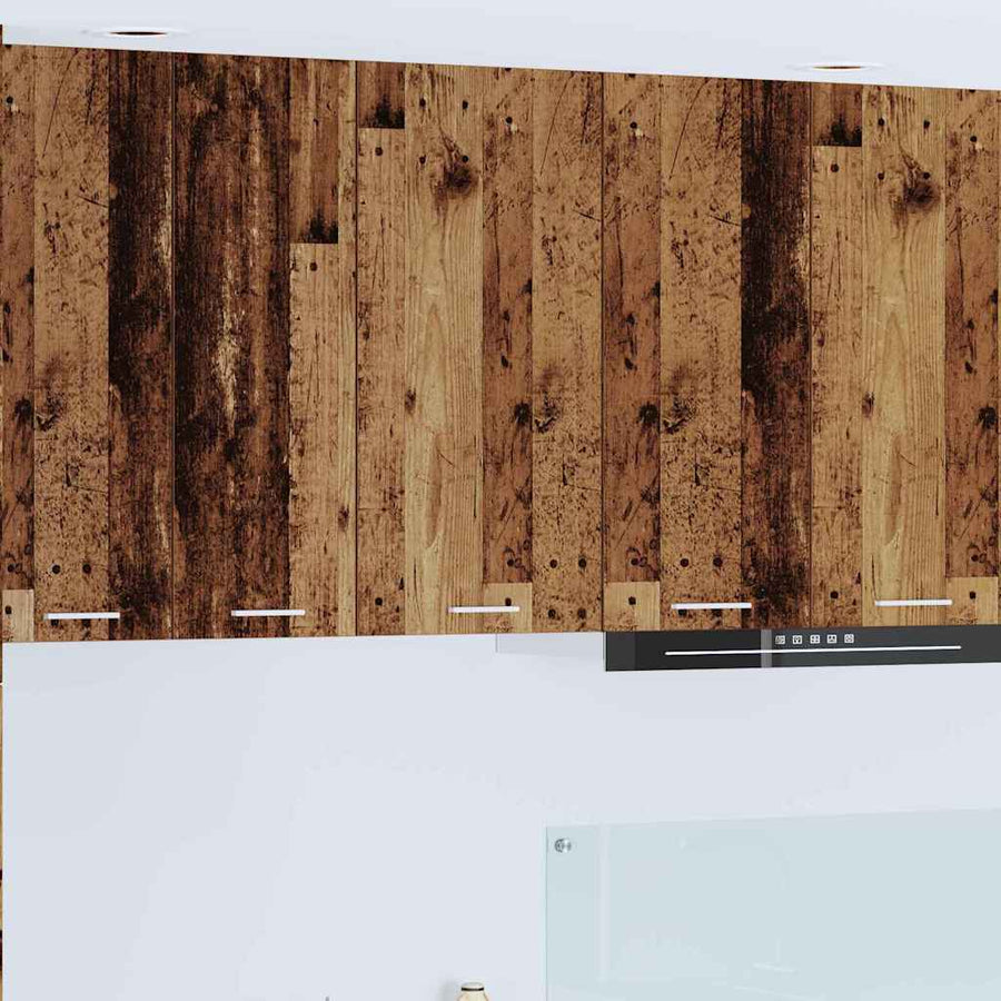 Hangkast Riga Oude Hout en Wit 40 x 31 x 80 cm Bewerkt hout