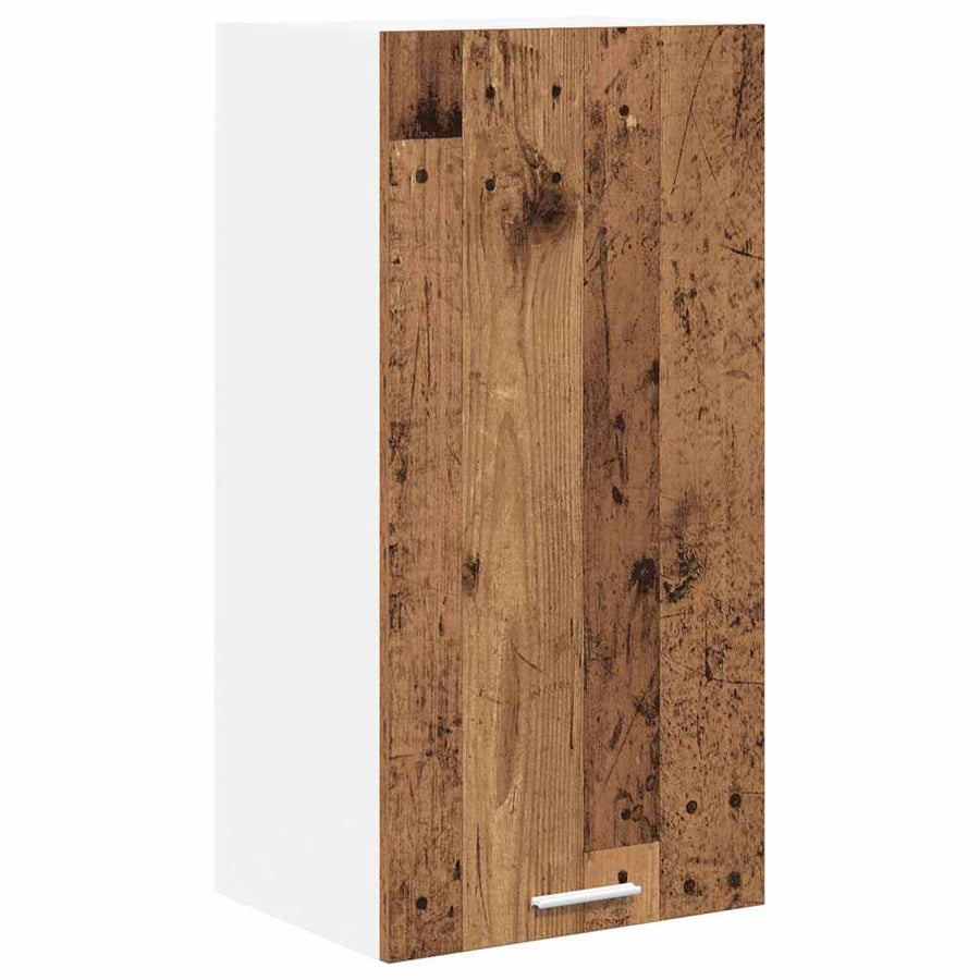 Hangkast Riga Oude Hout en Wit 40 x 31 x 80 cm Bewerkt hout
