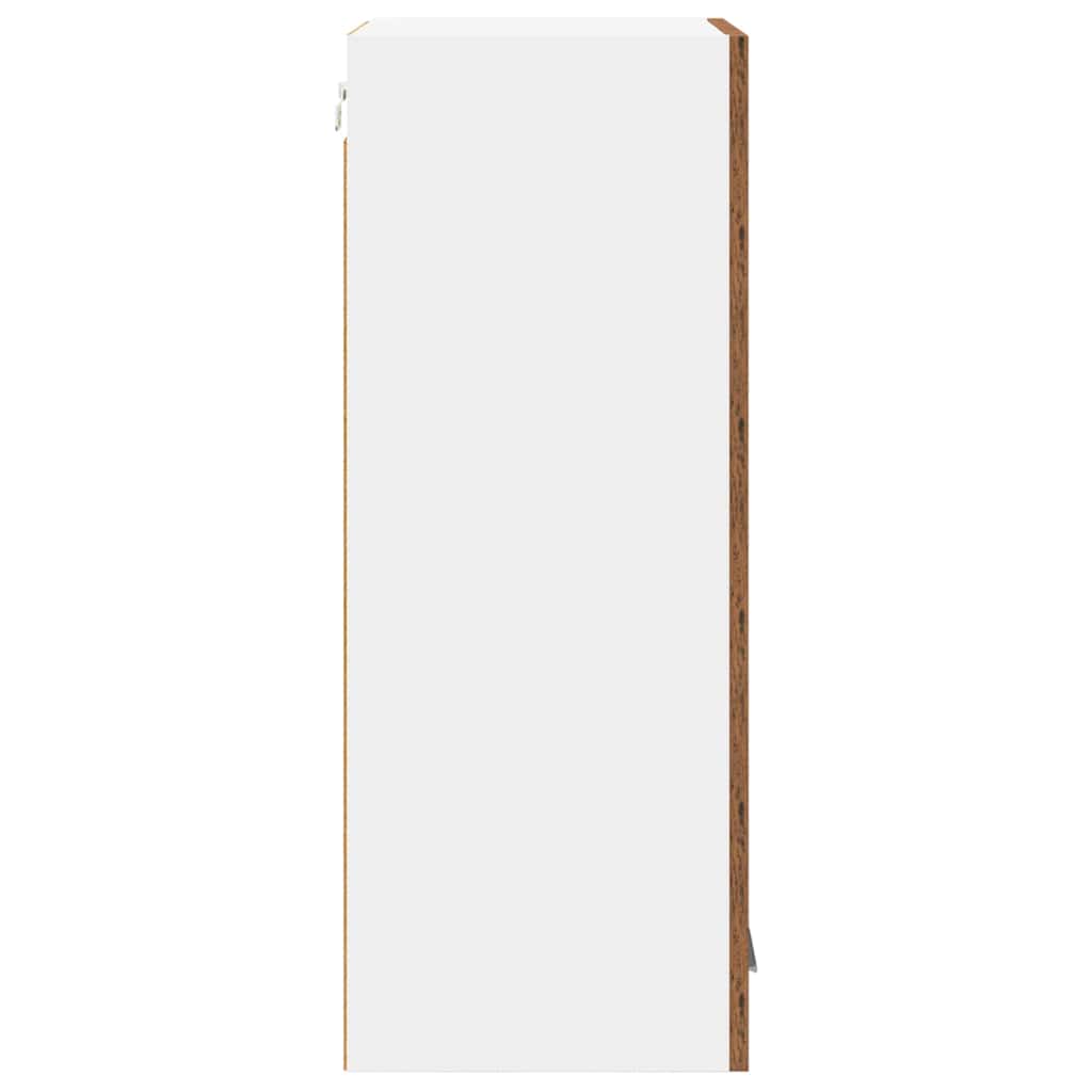 Hangkast Riga Oude Hout en Wit 40 x 31 x 80 cm Bewerkt hout