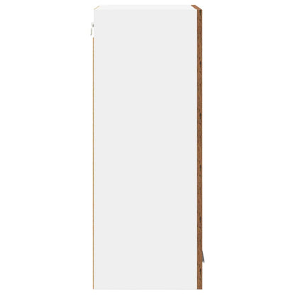 Hangkast Riga Oude Hout en Wit 40 x 31 x 80 cm Bewerkt hout