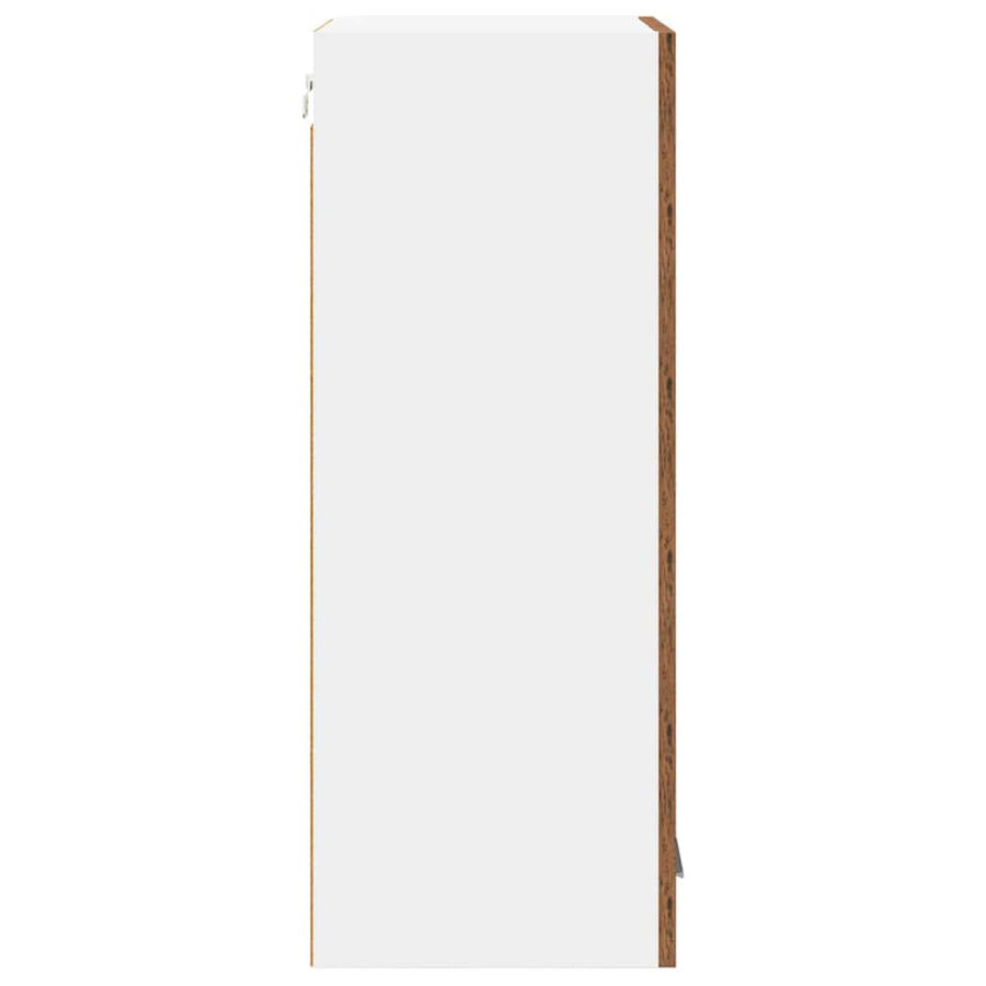 Hangkast Riga Oude Hout en Wit 40 x 31 x 80 cm Bewerkt hout