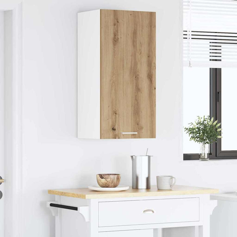 Hangkast Riga Ambachtelijke Eik en Wit 40 x 31 x 80 cm