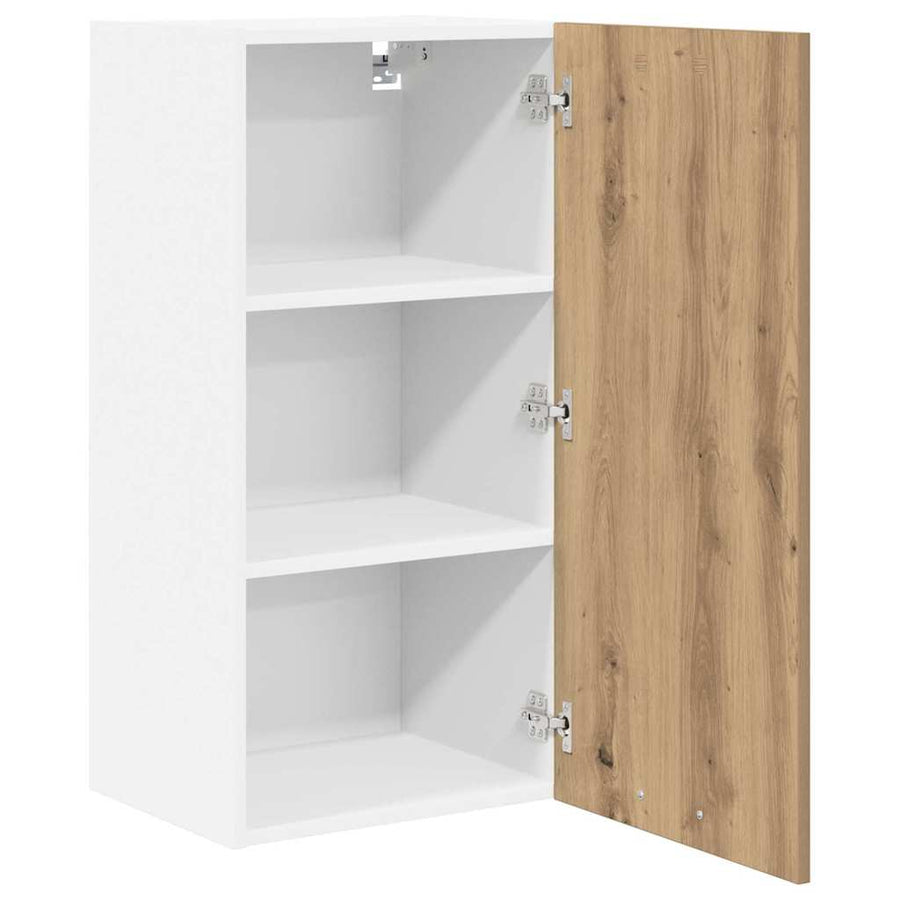 Hangkast Riga Ambachtelijke Eik en Wit 40 x 31 x 80 cm