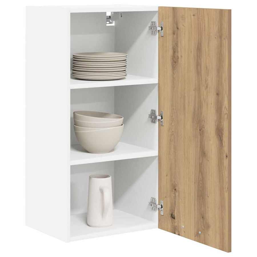 Hangkast Riga Ambachtelijke Eik en Wit 40 x 31 x 80 cm