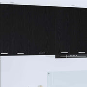 Hangkast 50x31x80 cm zwart eik wit bewerkt hout