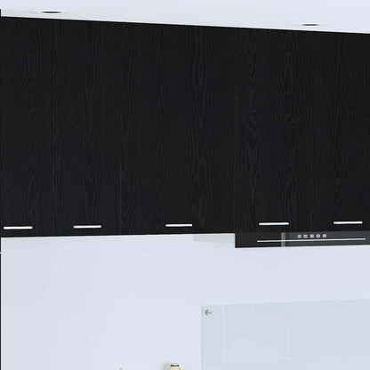 Hangkast Riga Zwarte Eik en Wit 50 x 31 x 80 cm Bewerkt hout