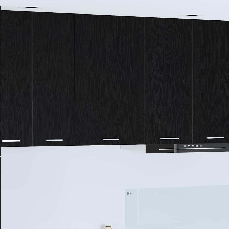 Hangkast Riga Zwarte Eik en Wit 50 x 31 x 80 cm Bewerkt hout