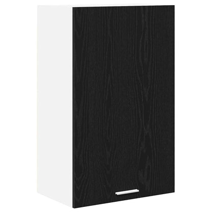 Hangkast Riga Zwarte Eik en Wit 50 x 31 x 80 cm Bewerkt hout