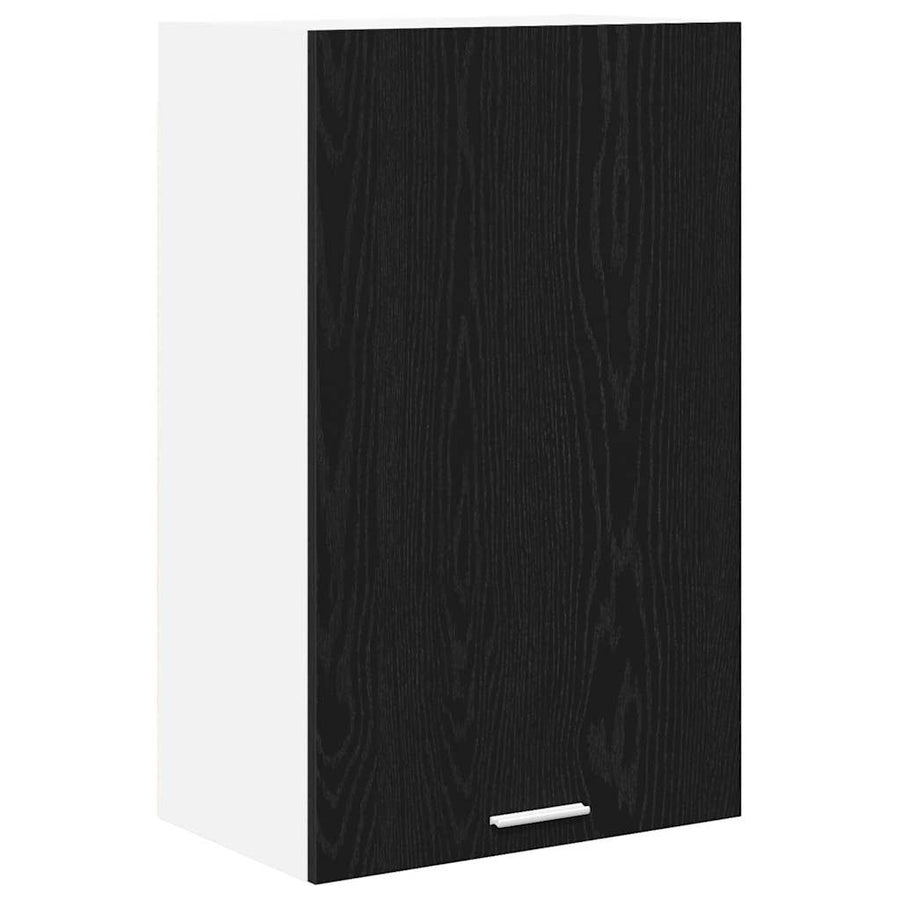 Hangkast Riga Zwarte Eik en Wit 50 x 31 x 80 cm Bewerkt hout