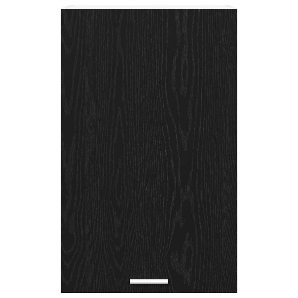 Hangkast Riga Zwarte Eik en Wit 50 x 31 x 80 cm Bewerkt hout