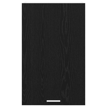 Hangkast Riga Zwarte Eik en Wit 50 x 31 x 80 cm Bewerkt hout