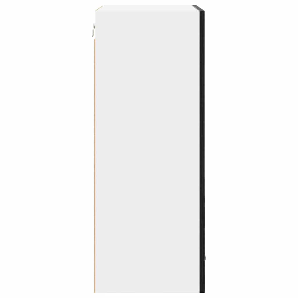 Hangkast Riga Zwarte Eik en Wit 50 x 31 x 80 cm Bewerkt hout
