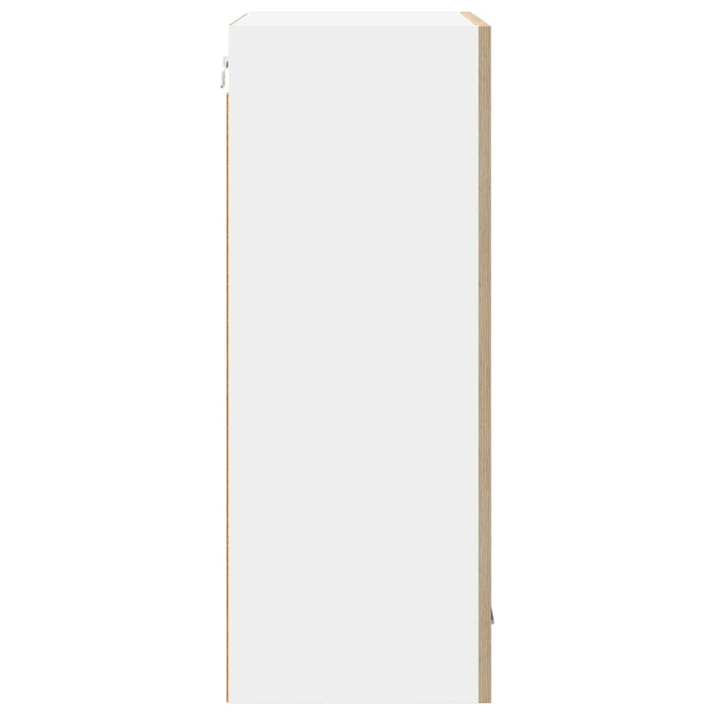 Hangkast Riga Sonoma Eik en Wit 50 x 31 x 80 cm Bewerkt hout