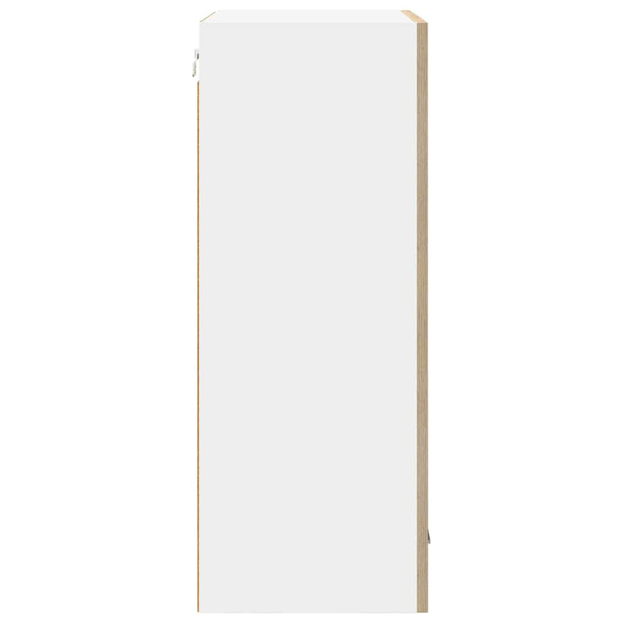 Hangkast Riga Sonoma Eik en Wit 50 x 31 x 80 cm Bewerkt hout