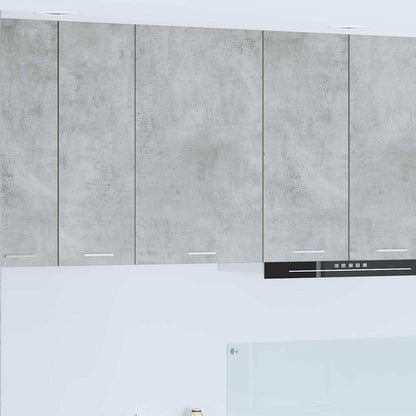 Hangkast Riga Beton Grijs en Wit 50 x 31 x 80 cm Bewerkt hout