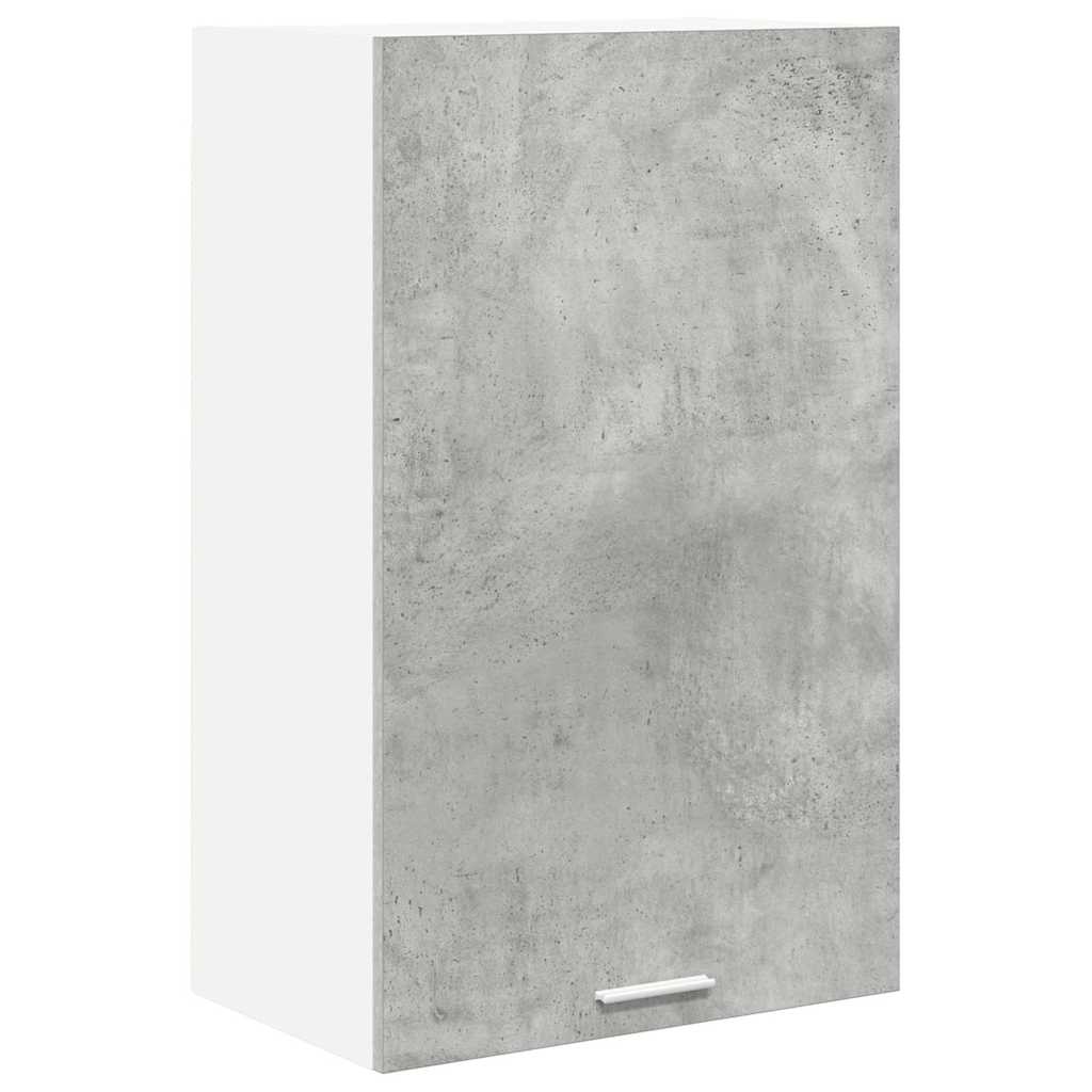 Hangkast Riga Beton Grijs en Wit 50 x 31 x 80 cm Bewerkt hout