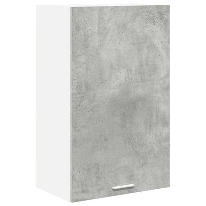 Hangkast Riga Beton Grijs en Wit 50 x 31 x 80 cm Bewerkt hout