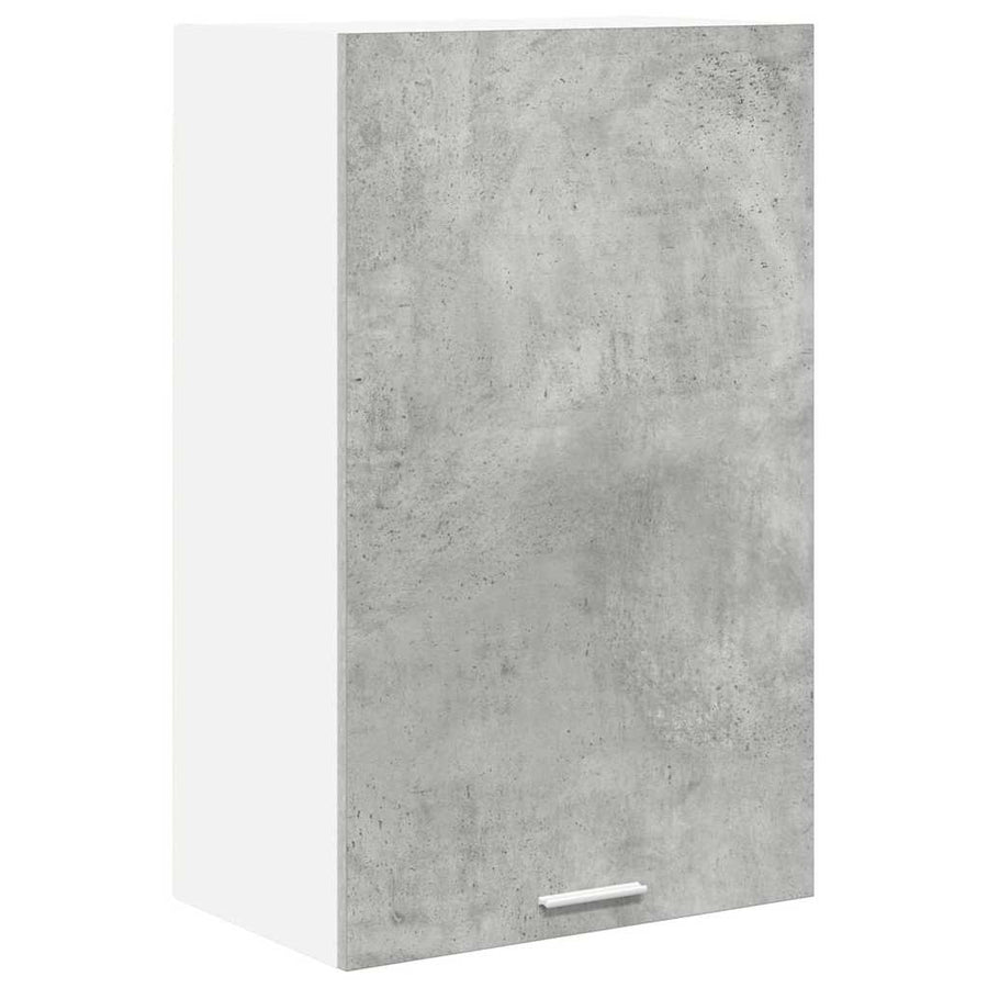 Hangkast Riga Beton Grijs en Wit 50 x 31 x 80 cm Bewerkt hout