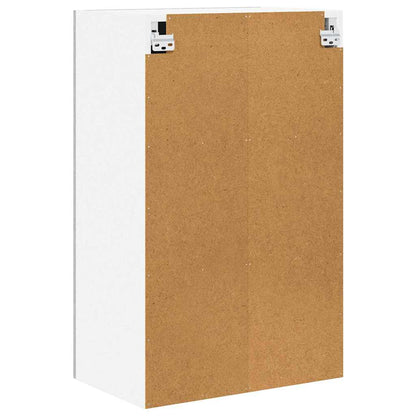 Hangkast Riga Beton Grijs en Wit 50 x 31 x 80 cm Bewerkt hout