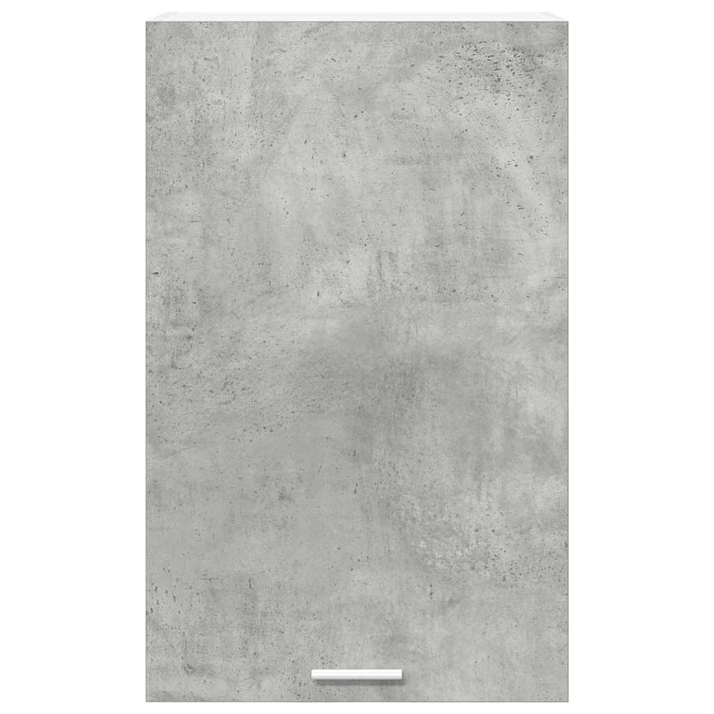 Hangkast Riga Beton Grijs en Wit 50 x 31 x 80 cm Bewerkt hout