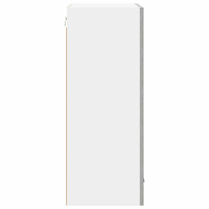 Hangkast Riga Beton Grijs en Wit 50 x 31 x 80 cm Bewerkt hout