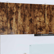 Hangkast Riga Gerookte Eik en Wit 50 x 31 x 80 cm Bewerkt hout