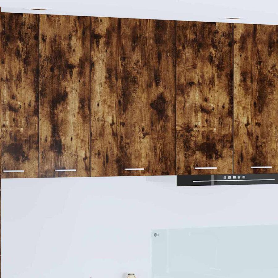 Hangkast Riga Gerookte Eik en Wit 50 x 31 x 80 cm Bewerkt hout