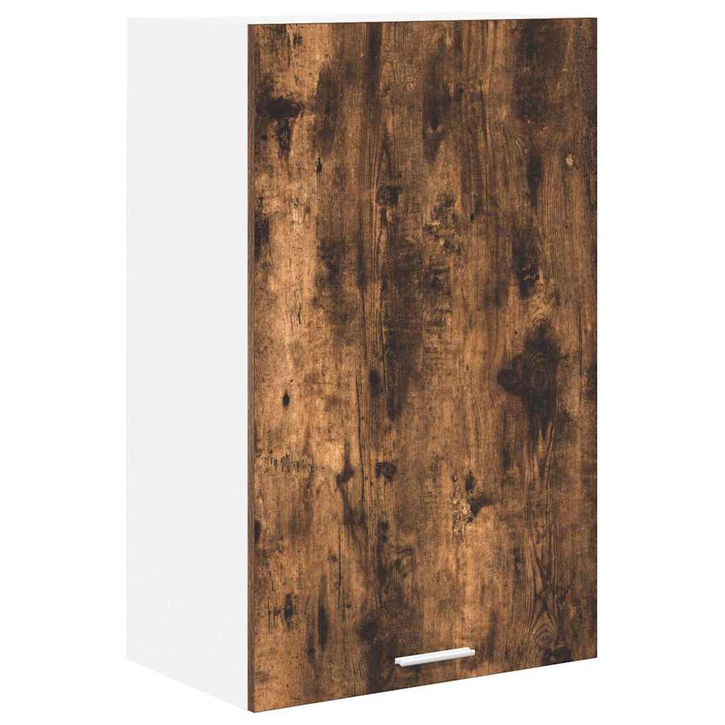 Hangkast Riga Gerookte Eik en Wit 50 x 31 x 80 cm Bewerkt hout