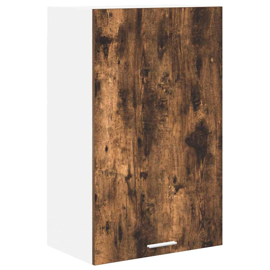 Hangkast Riga Gerookte Eik en Wit 50 x 31 x 80 cm Bewerkt hout