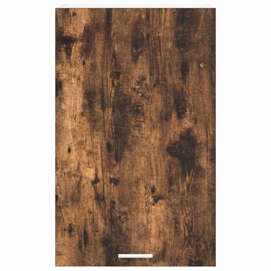 Hangkast Riga Gerookte Eik en Wit 50 x 31 x 80 cm Bewerkt hout
