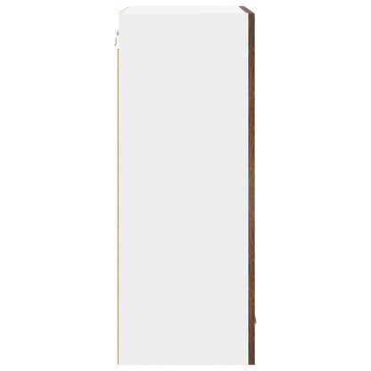 Hangkast Riga Gerookte Eik en Wit 50 x 31 x 80 cm Bewerkt hout