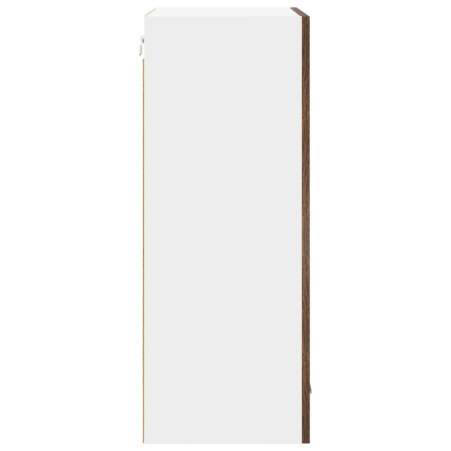 Hangkast Riga Gerookte Eik en Wit 50 x 31 x 80 cm Bewerkt hout