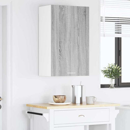 Hangkast Riga Grijs Sonoma en Wit 50 x 31 x 80 cm Bewerkt hout
