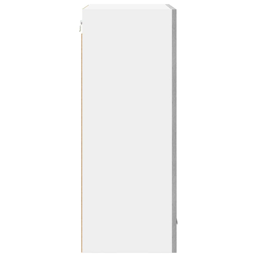 Hangkast Riga Grijs Sonoma en Wit 50 x 31 x 80 cm Bewerkt hout