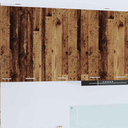 Hangkast 50x31x80 cm bewerkt hout oud hout wit