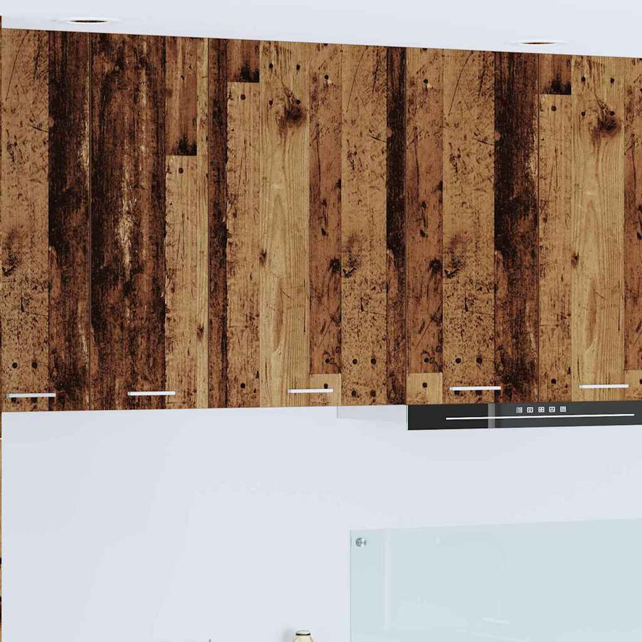 Hangkast Riga Oude Hout en Wit 50 x 31 x 80 cm Bewerkt hout