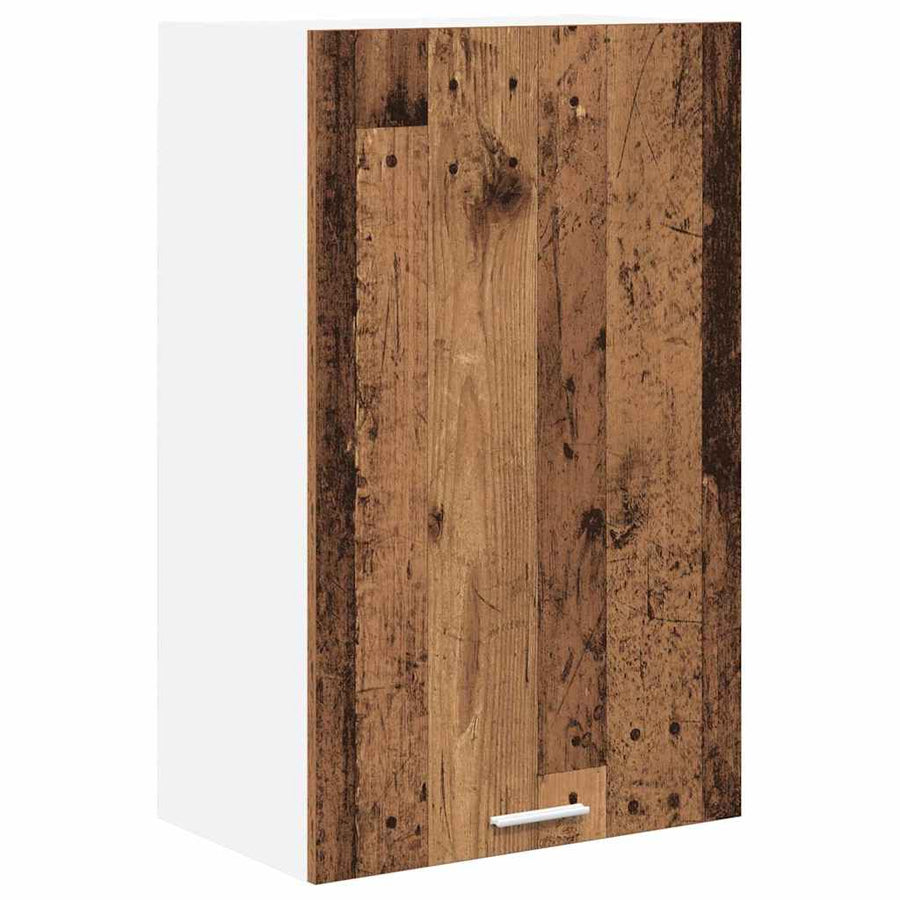 Hangkast Riga Oude Hout en Wit 50 x 31 x 80 cm Bewerkt hout