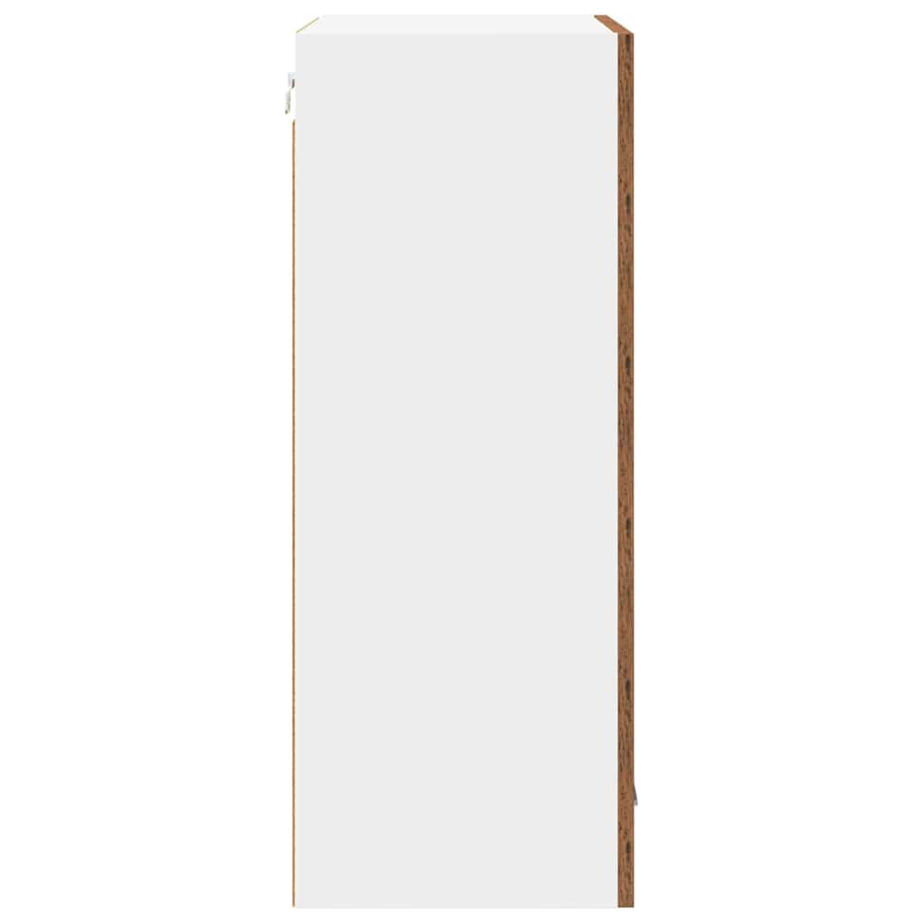 Hangkast Riga Oude Hout en Wit 50 x 31 x 80 cm Bewerkt hout