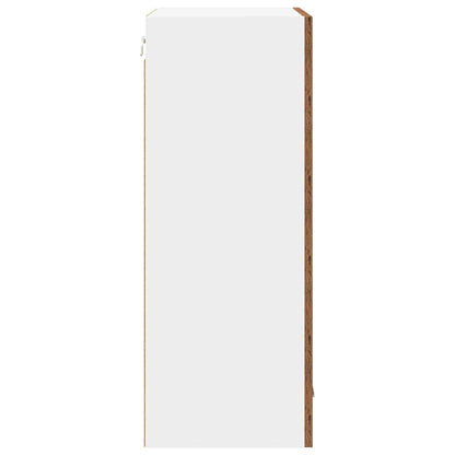 Hangkast Riga Oude Hout en Wit 50 x 31 x 80 cm Bewerkt hout