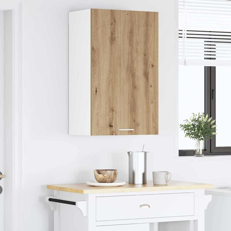 Hangkast Riga Ambachtelijke Eik en Wit 50 x 31 x 80 cm