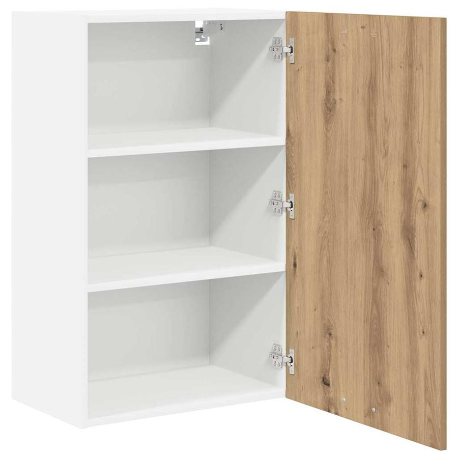 Hangkast Riga Ambachtelijke Eik en Wit 50 x 31 x 80 cm
